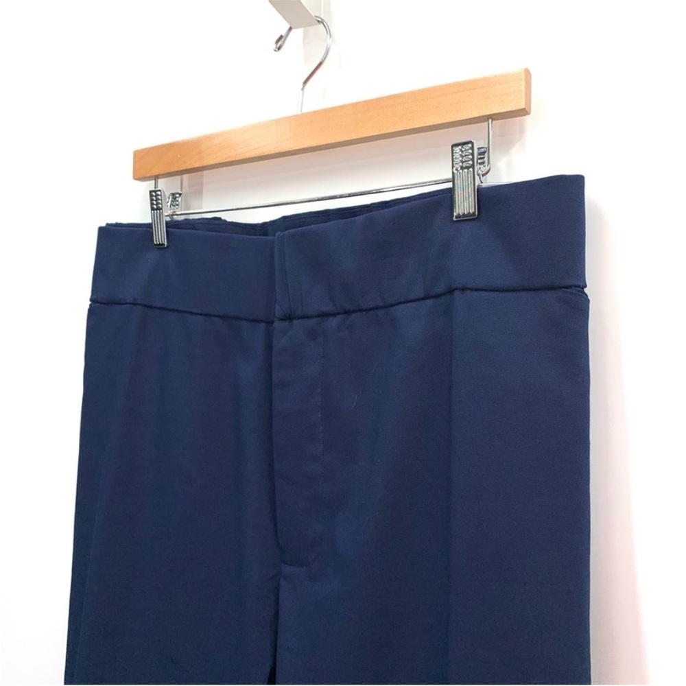 Catherines Women’s Modern Stretch Navy Blue Flat Front Ankle Pants Size 34W NWT